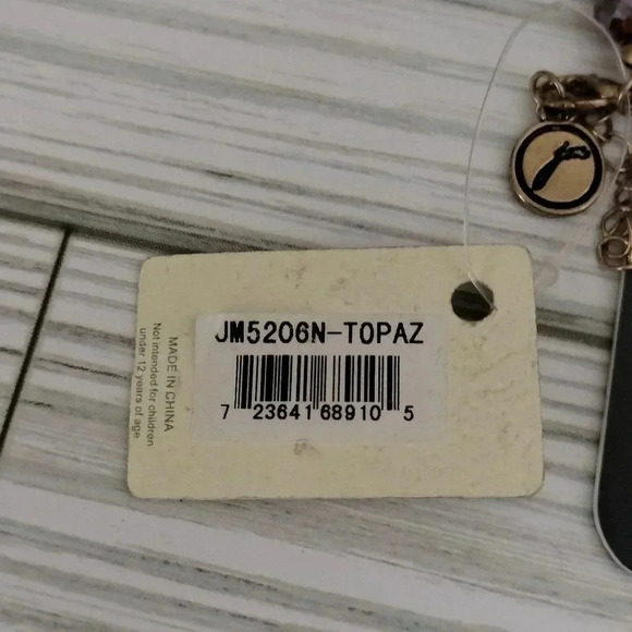 Jane Marie Topaz Natural Stone Beaded Necklace 16" - Picture 8 of 8